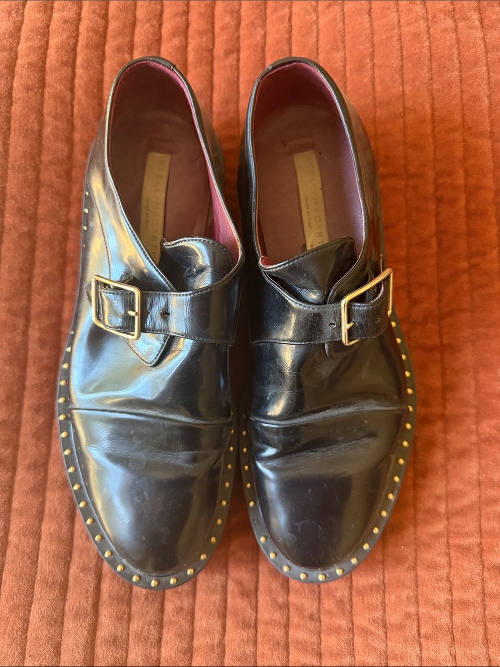 STELLA McCARTNEY Black Vegan Leather Odette Platform Loafers